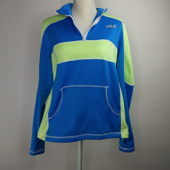 FILA Neon Blue Athletic Top - Picture 1 of 5